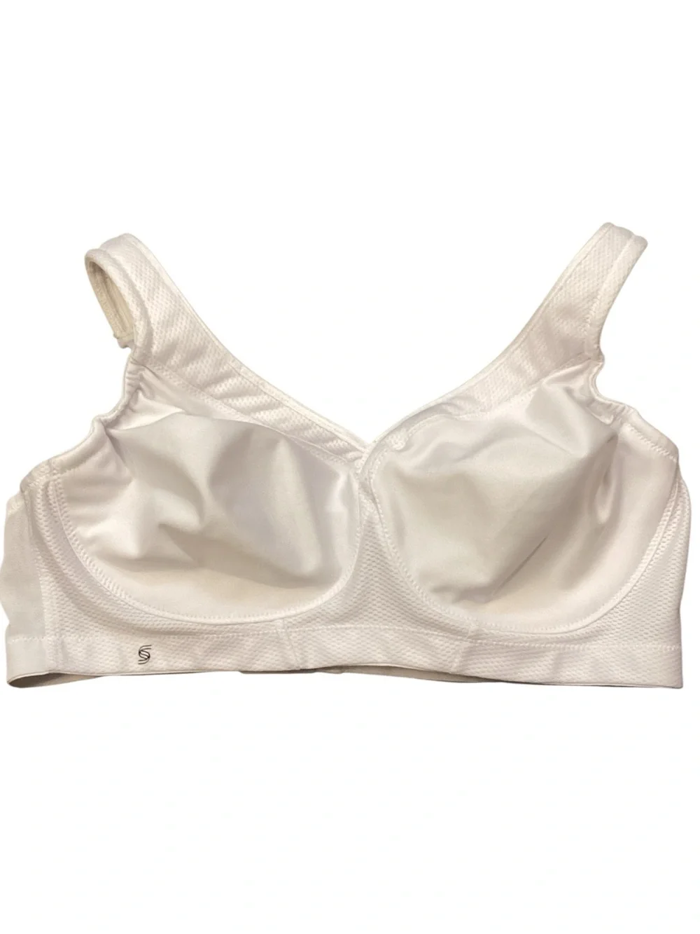 38C Glamorise White Full-Figure MagicLift‎ Seamless Wirefree Sports Bra 1006
